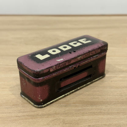 Vintage Lodge Sparking Plug Tin Made in England Automotive Advertising Box