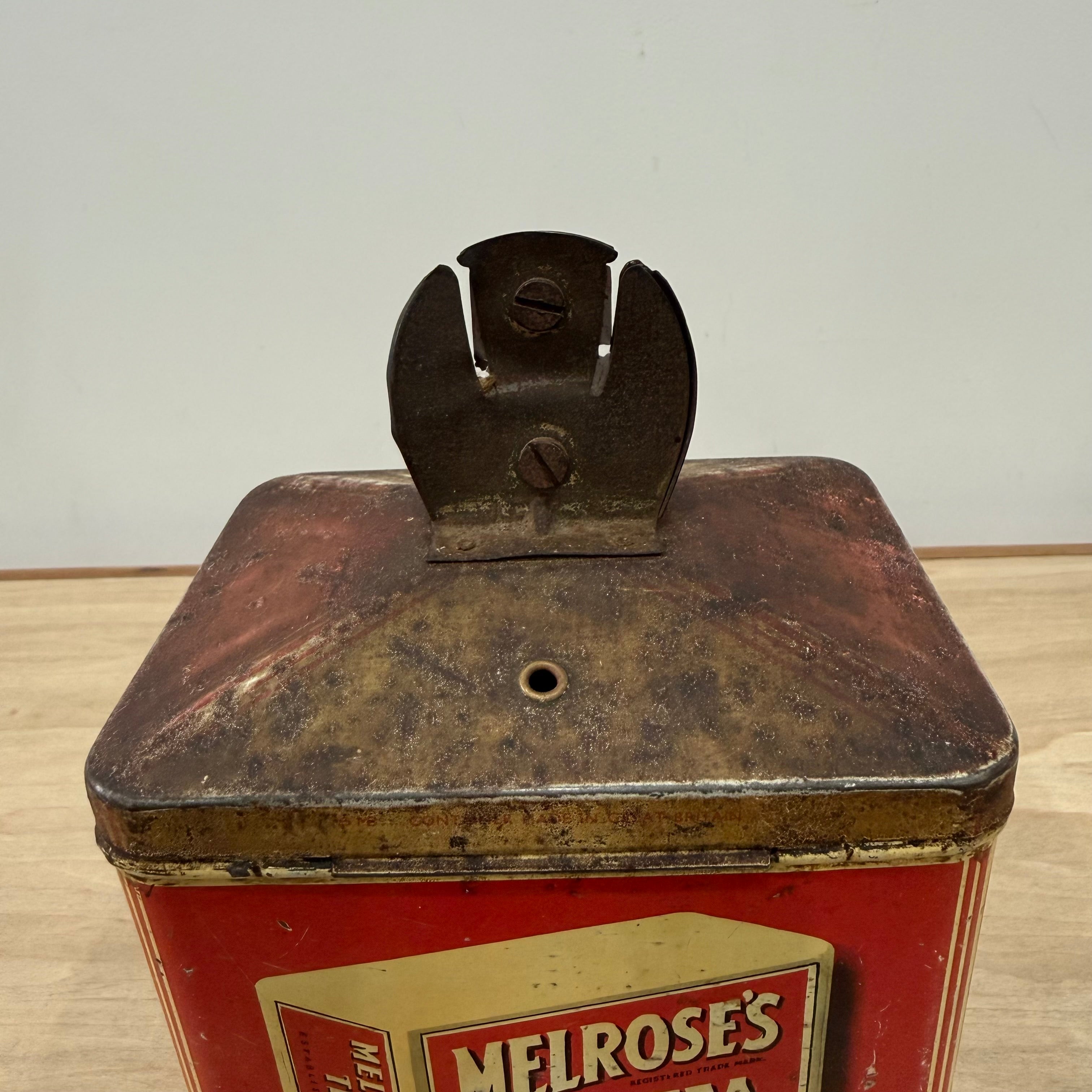 Melrose’s Tea &amp; Coffee Grocer’s String Tin Counter Top Edinburgh
