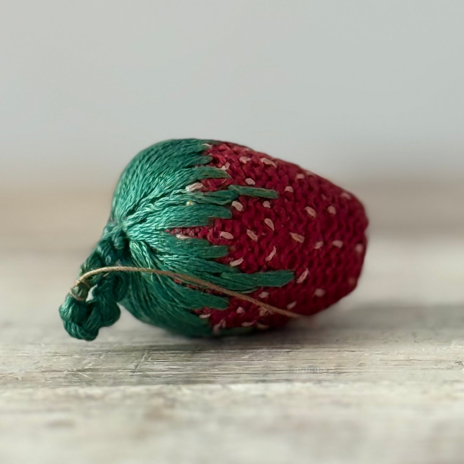 Antique Small Hand-Worked Strawberry Emery