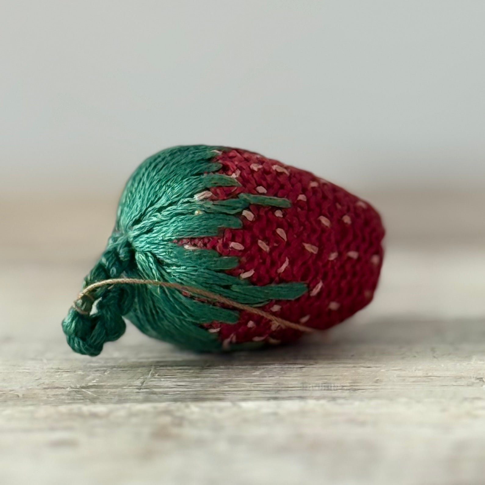 Antique Small Hand-Worked Strawberry Emery