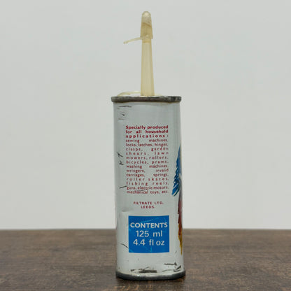 Vintage PolyOil Oiler Tin Filtrate Leeds Parrot Logo Cycle Machinery Oil Can