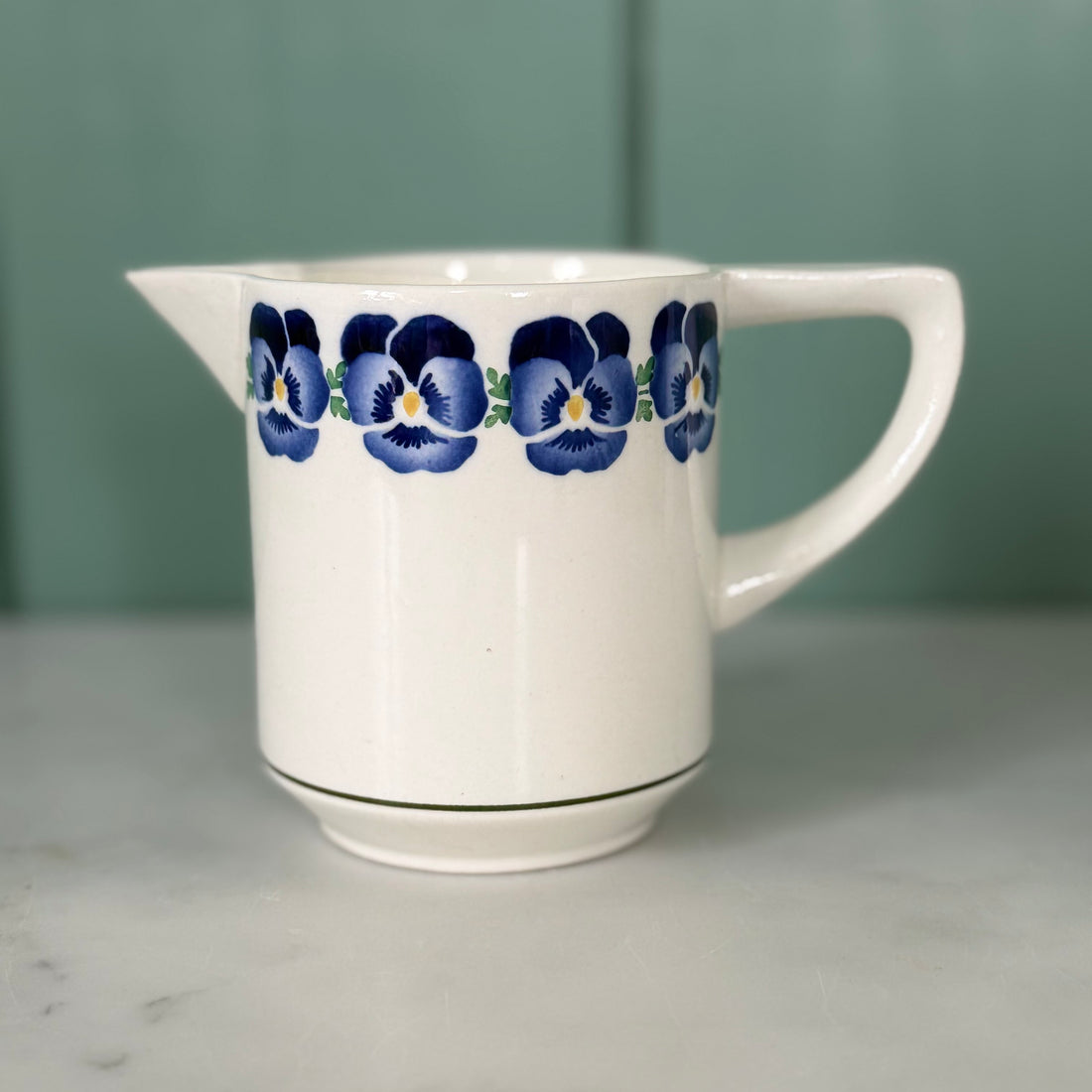 Art Deco Wächtersbach Blue Pansy Milk Jug Dec. 2194