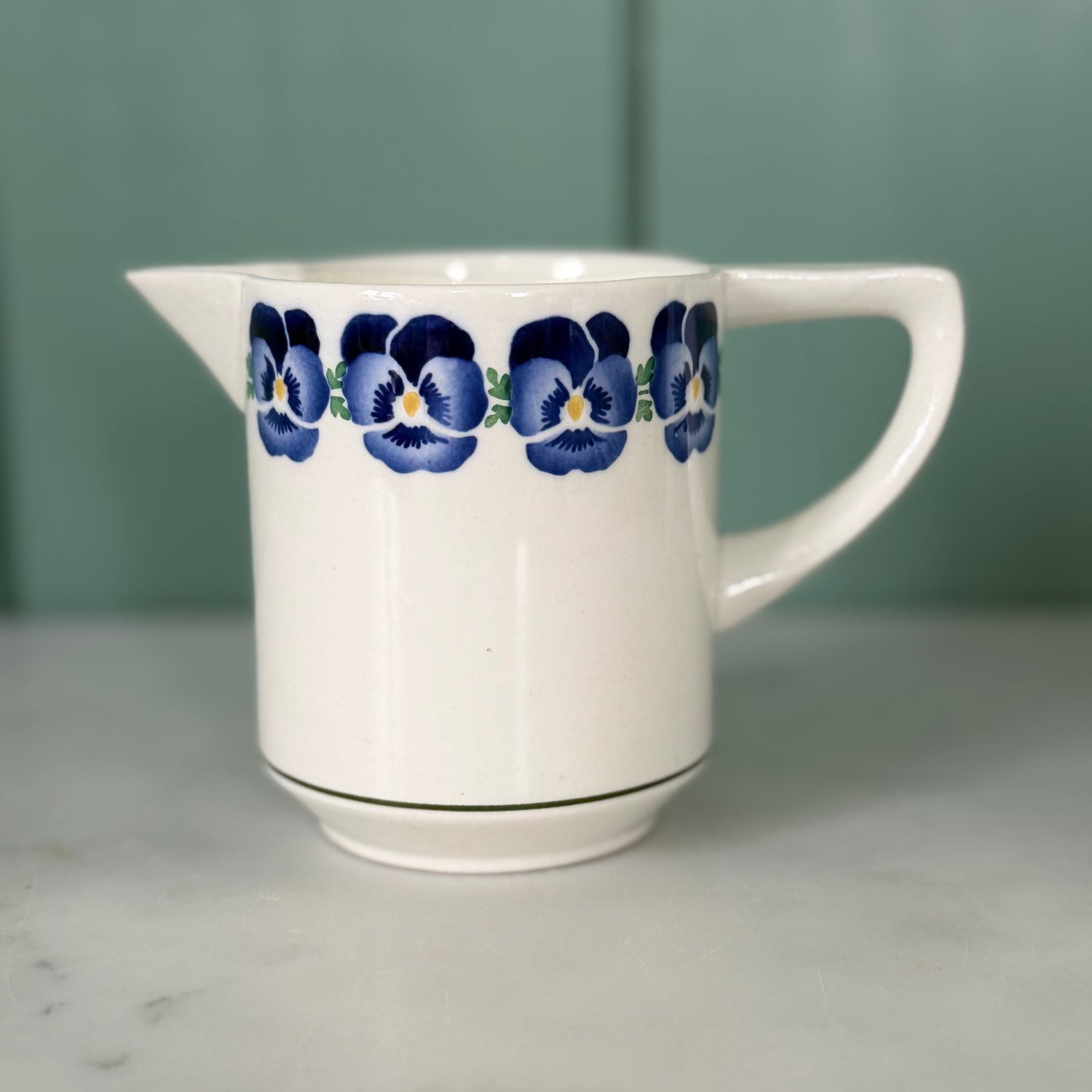 Art Deco Wächtersbach Blue Pansy Milk Jug Dec. 2194
