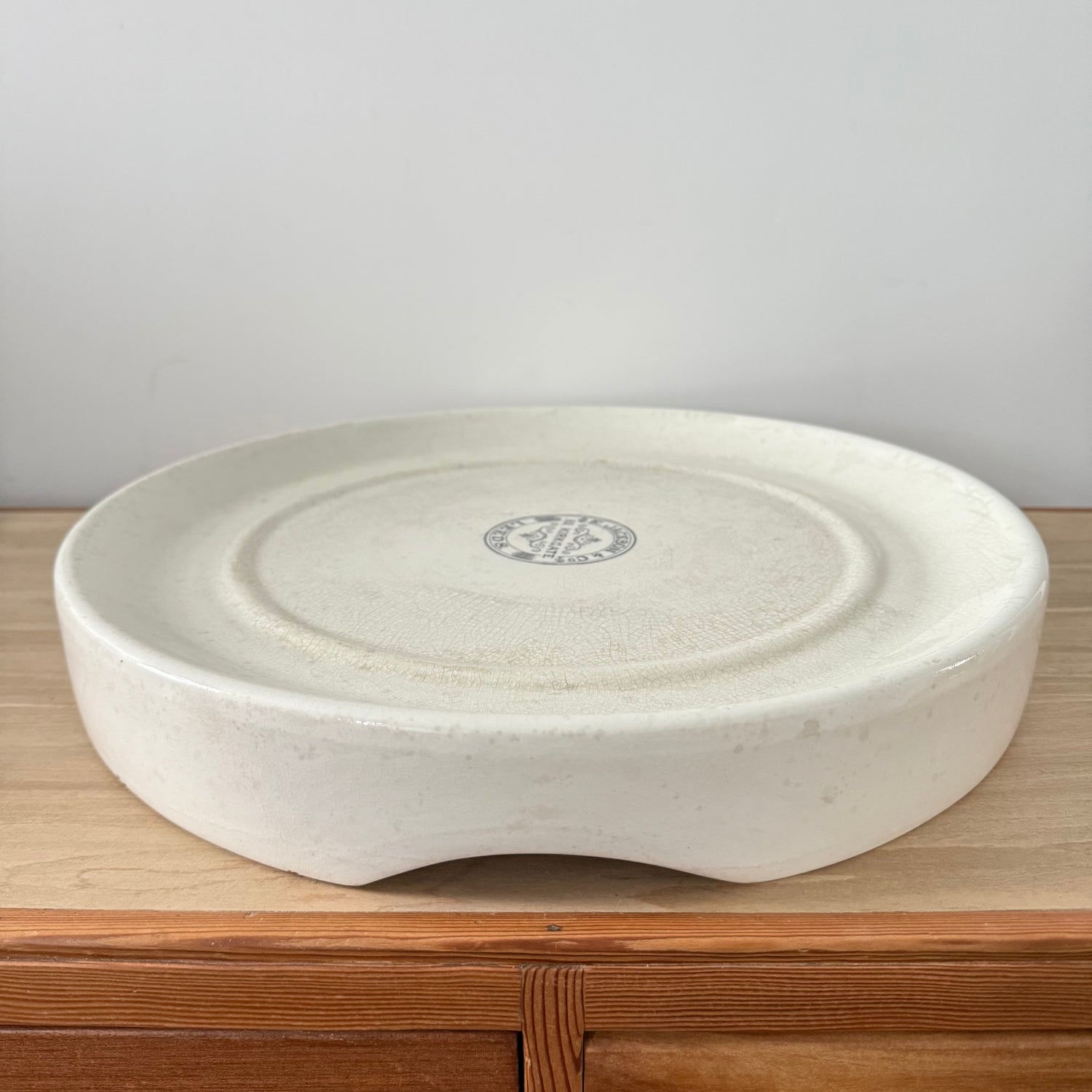 Victorian White Ironstone Grocers Slab E. Jackson &amp; Co Leeds