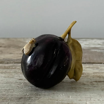Antique Celluloid Plum Tape Measure with Fly Pull