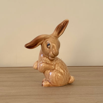 Vintage Sylvac Brown Rabbit Figure Standing Upright