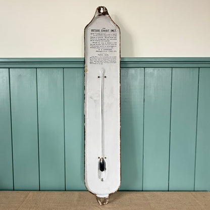 Antique Stephens Ink Enamel Advertising Thermometer Sign