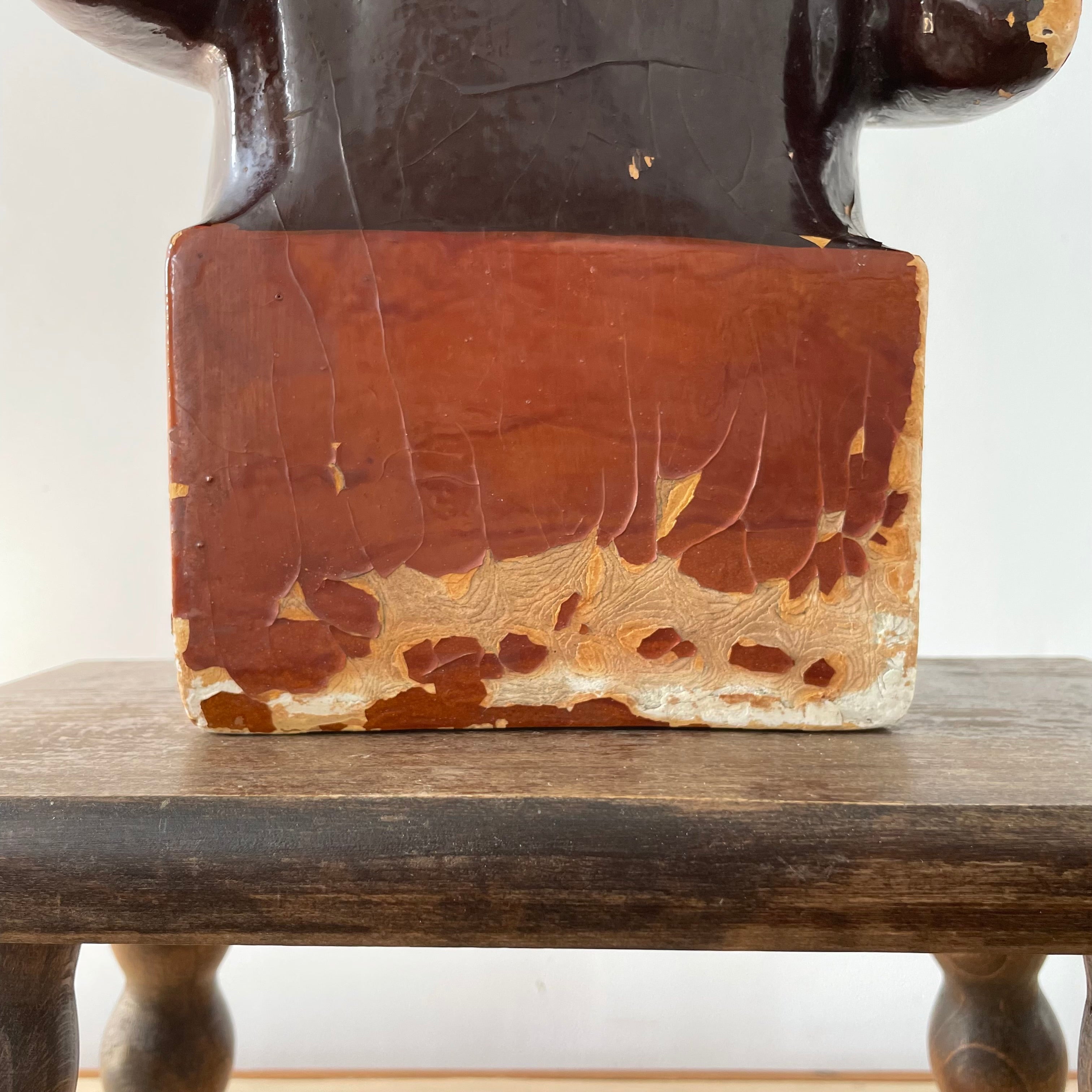 Antique Waterman’s “His Bosom Friend” Advertising Figure – Early 20th Century Plaster Bust