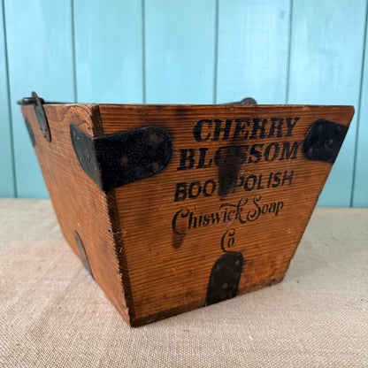Edwardian Cherry Blossom Boot Polish Advertising Housebox c.1910