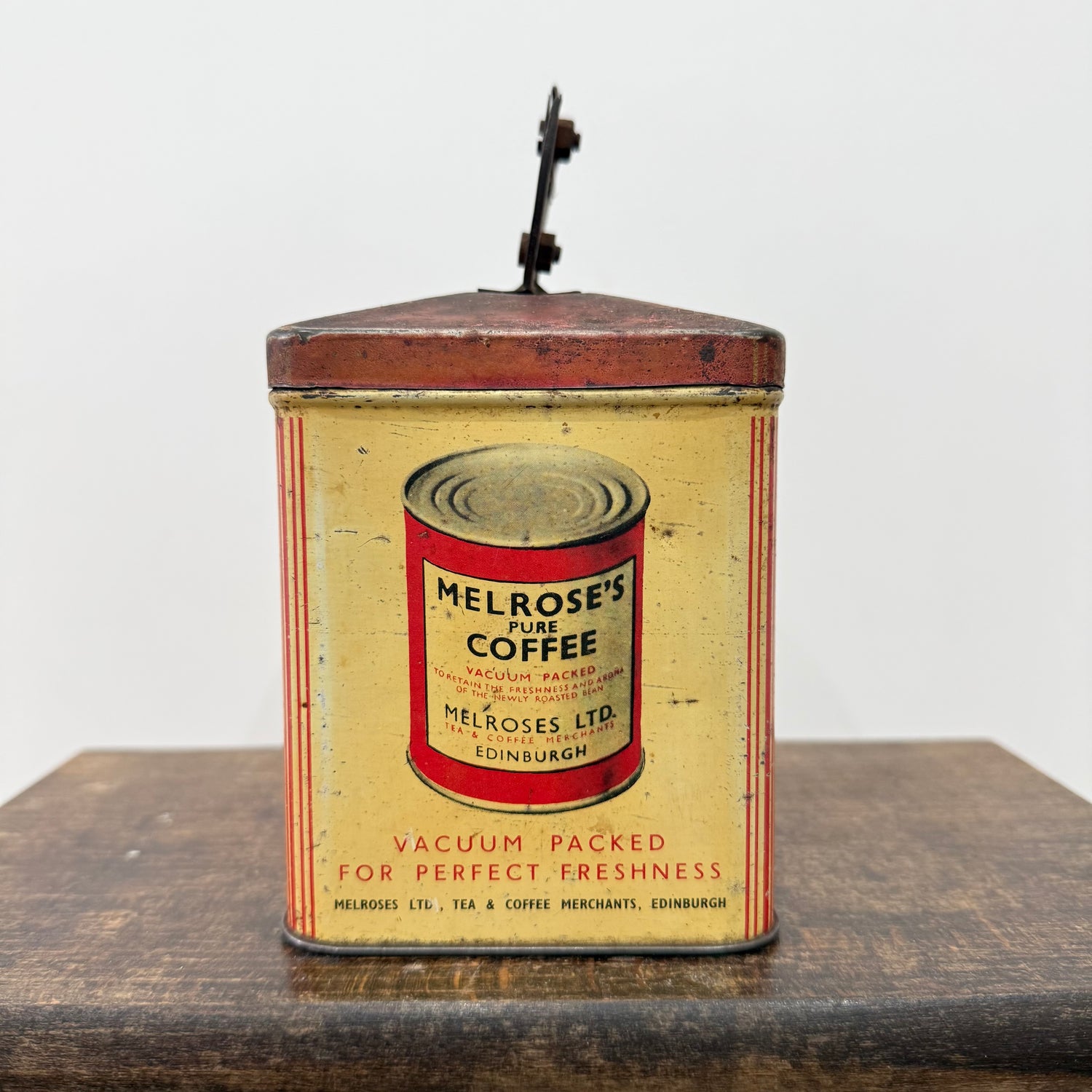 Melrose’s Tea &amp; Coffee Grocer’s String Tin Counter Top Edinburgh