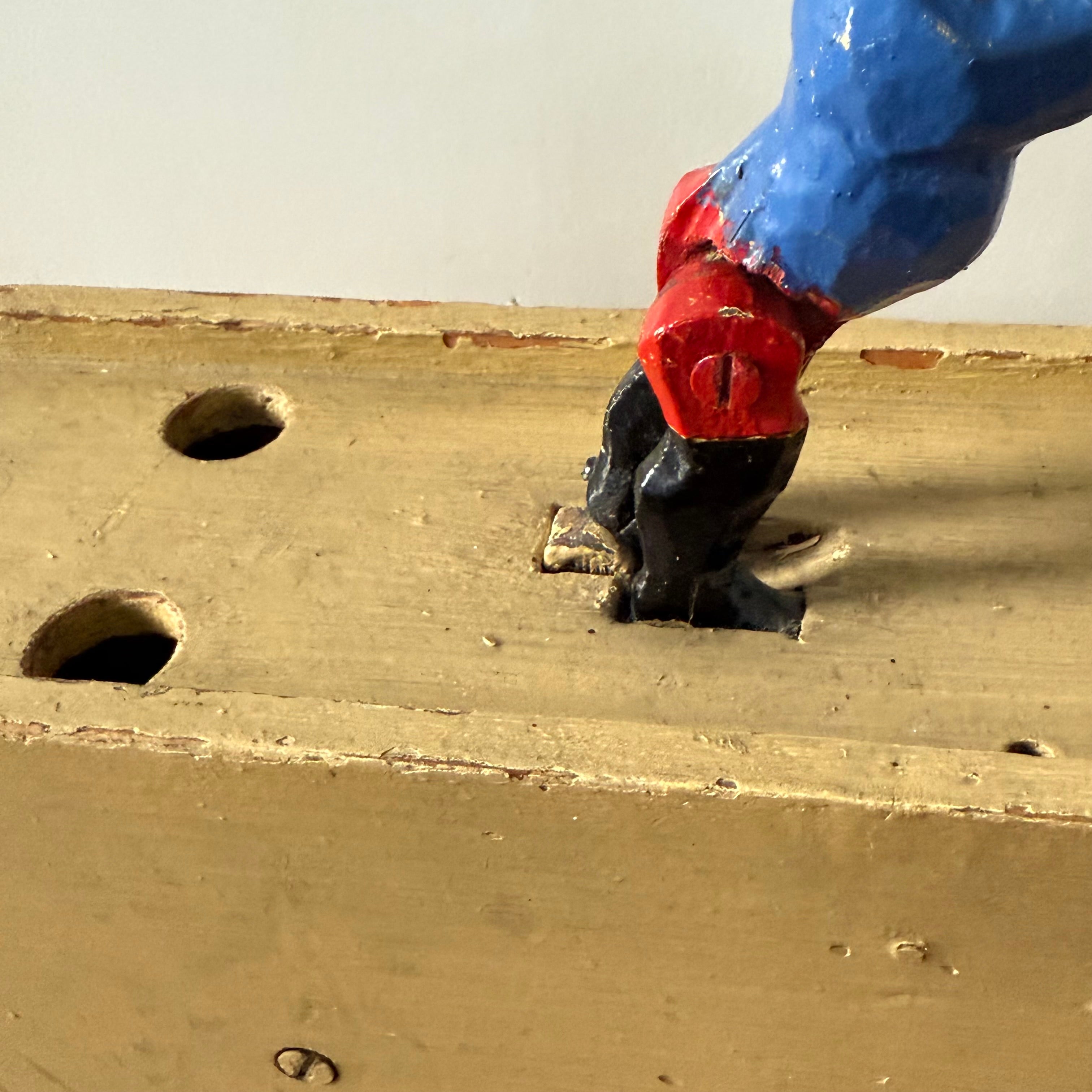 Scratch Built Punch and Judy Style Folk Art Wooden Tableau