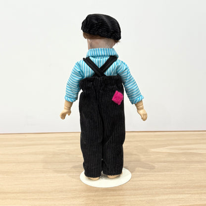 Antique Bisque Googly Doll Head with Fixed Eyes on Later Body