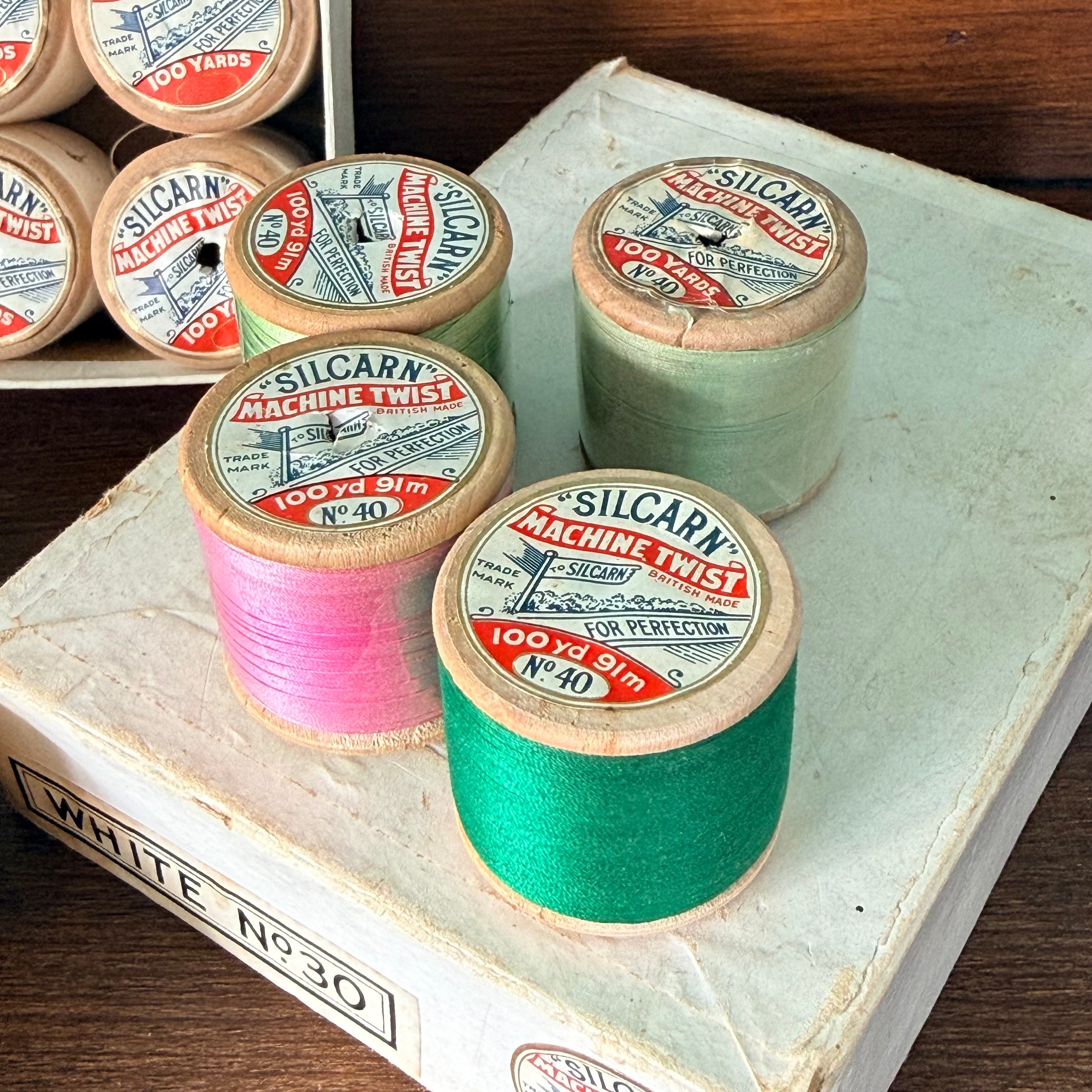 Vintage Silcarn Machine Twist Cotton Reels Boxed Job Lot