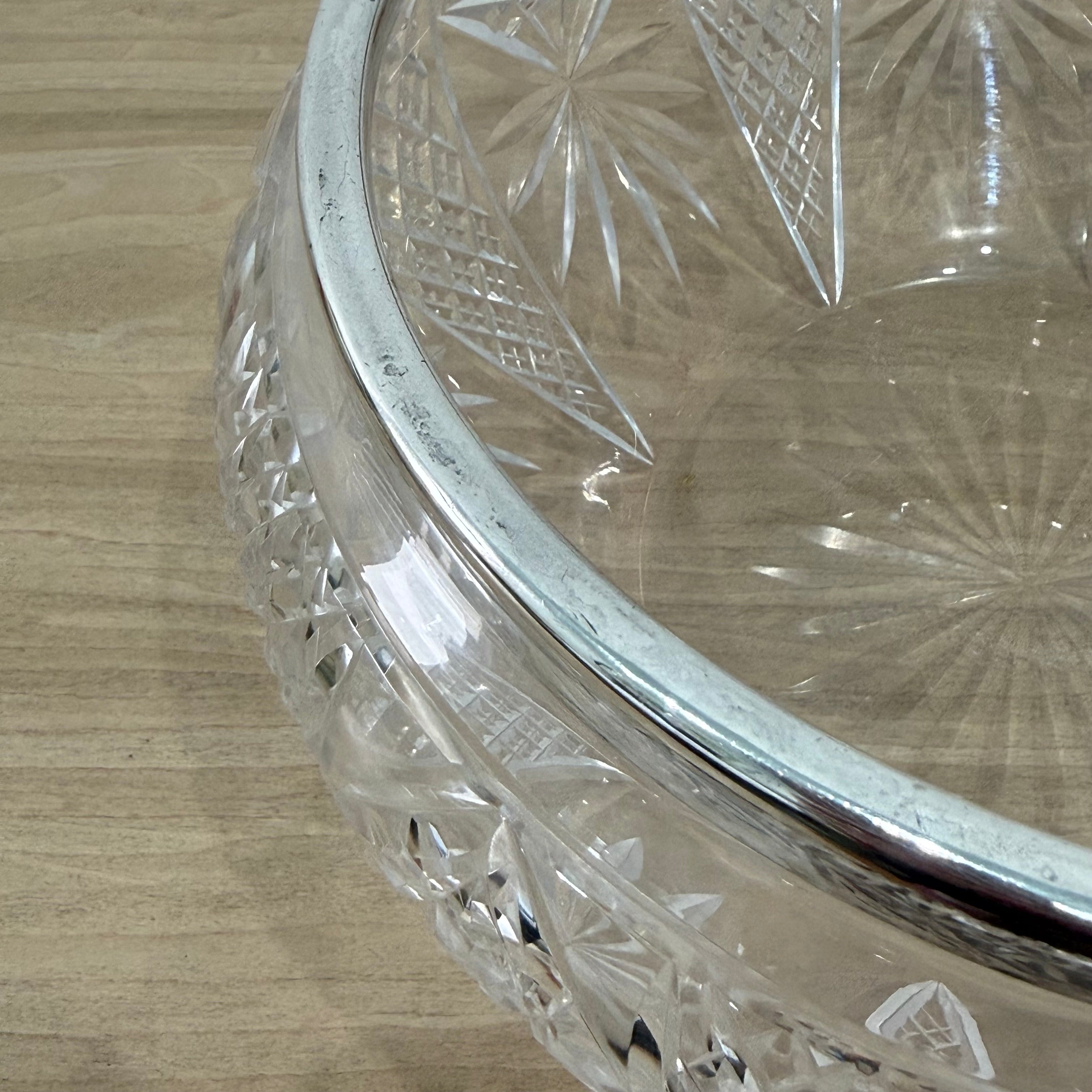 Silver rimmed bowl