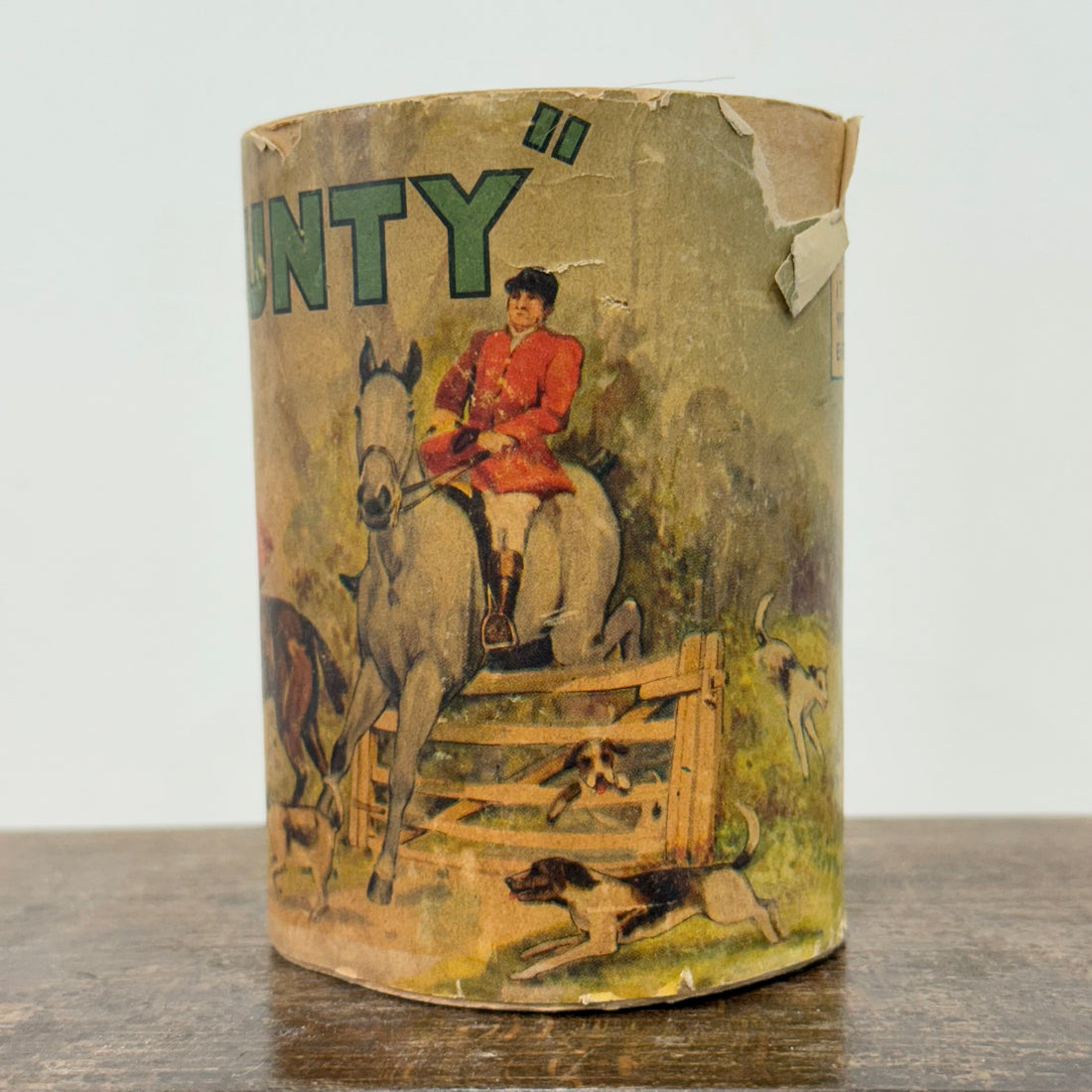Vintage County Brand Toilet Paper Roll with Hunting Scene Wrapper