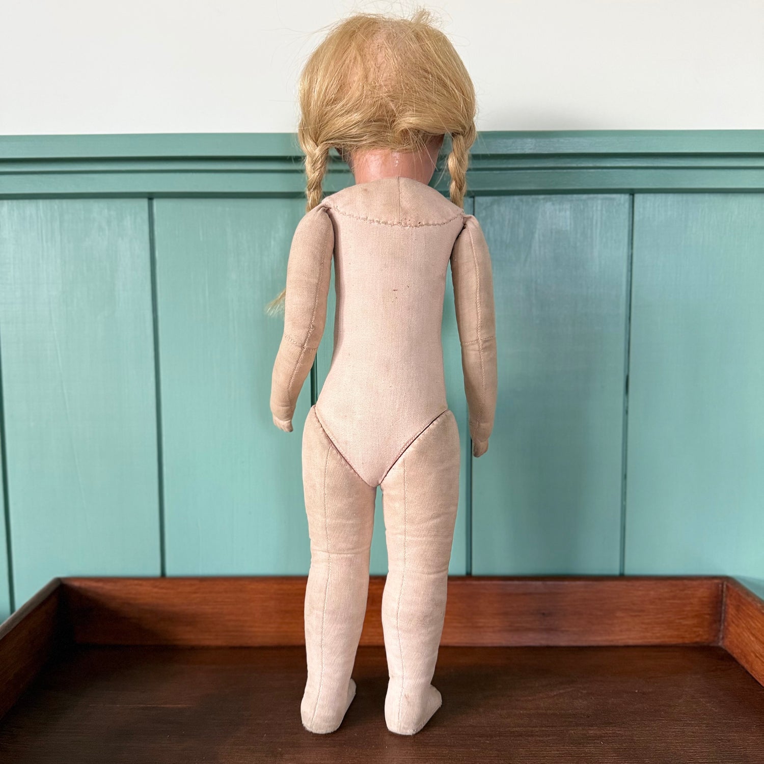 Vintage Käthe Kruse Cloth Doll 50cm Blonde Braids German Doll