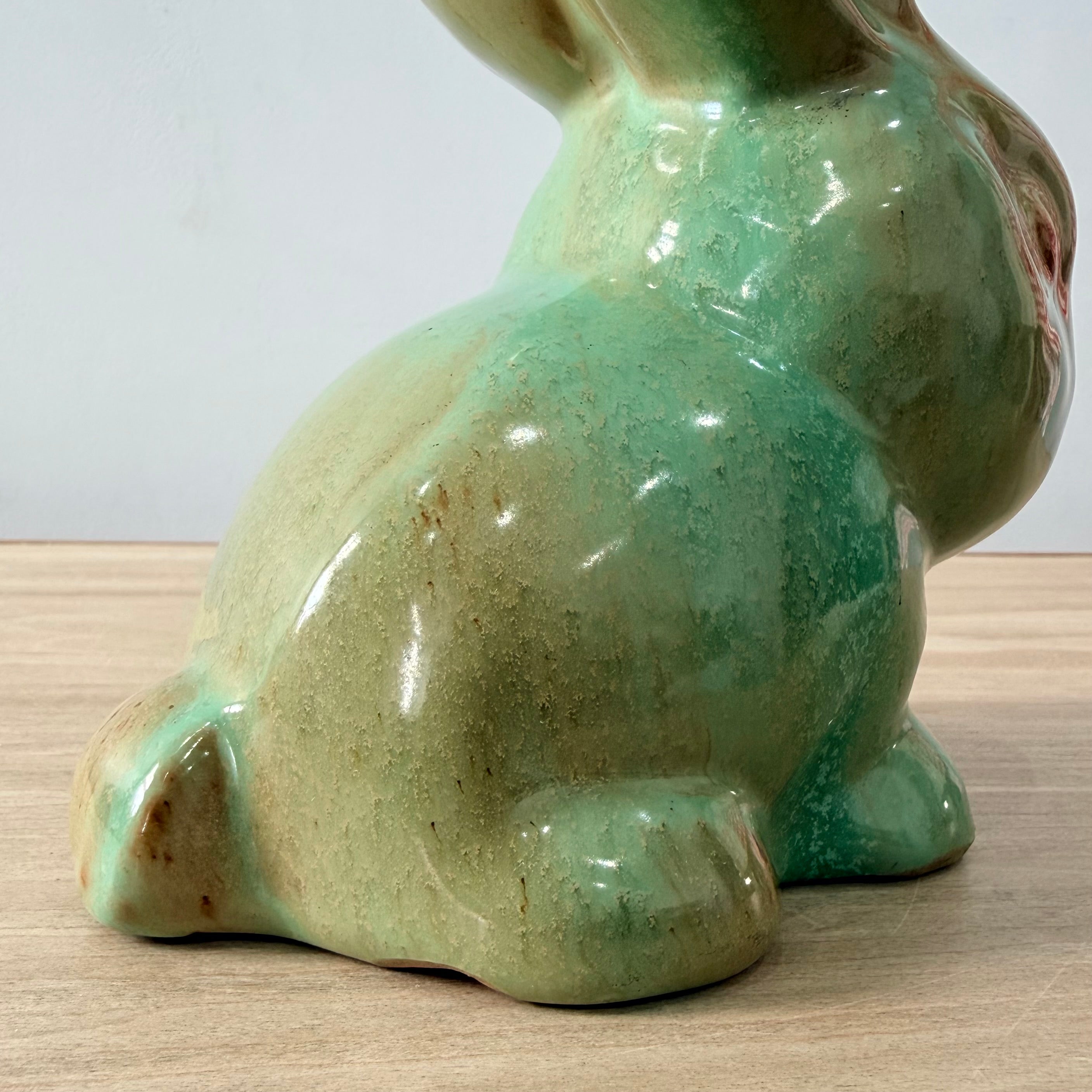 Vintage Green Rabbit Denby SylvaC Style Mid Century Ornament 17cm