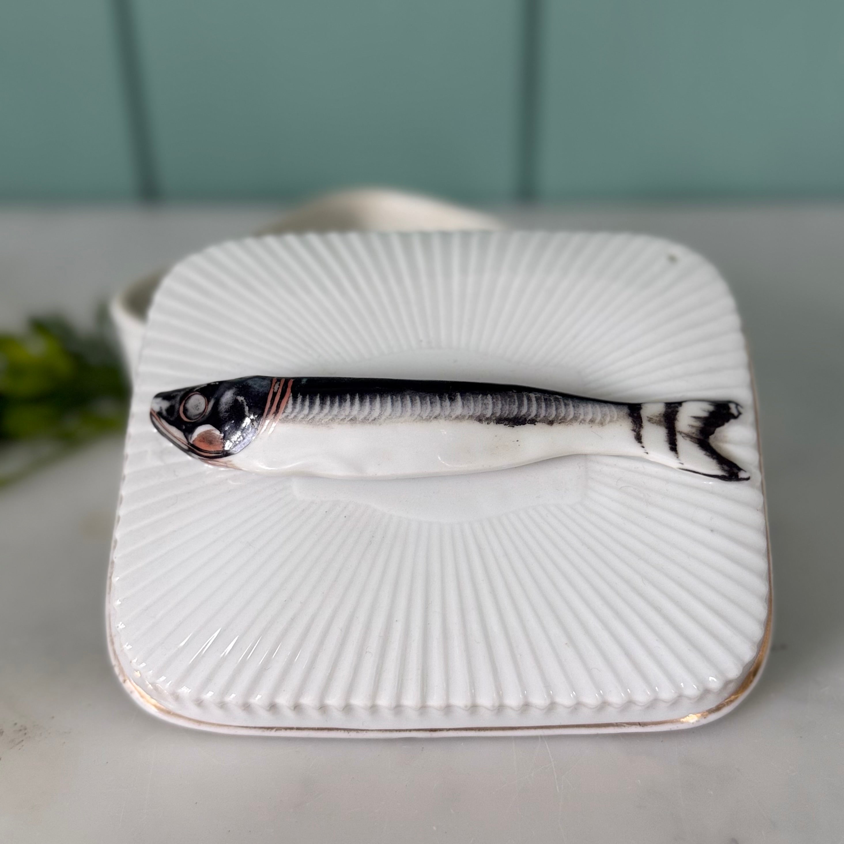 Late Victorian Austrian Porcelain Sardine Dish c1900