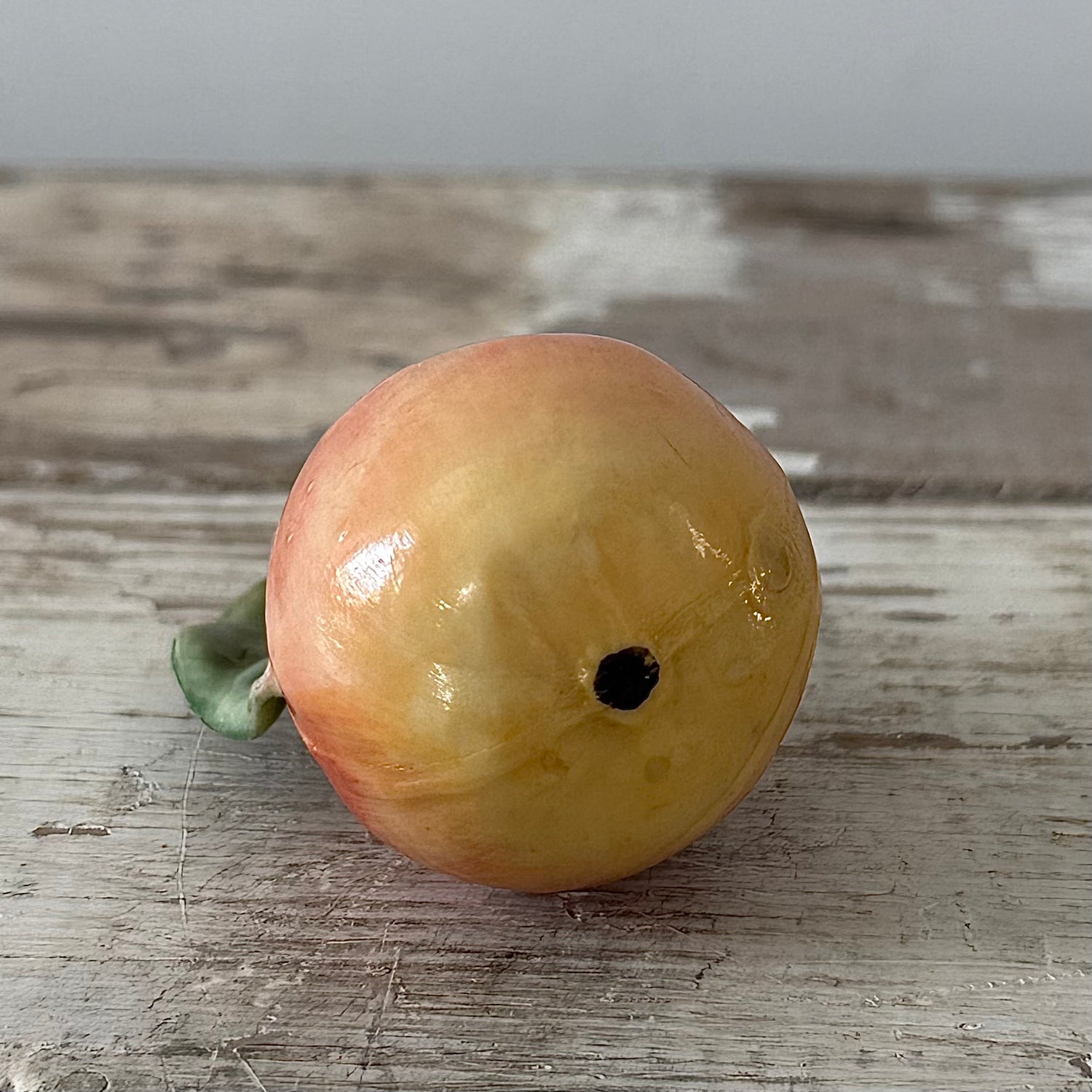 Antique Celluloid Pear Tape Measure in Coquilla Nut Base