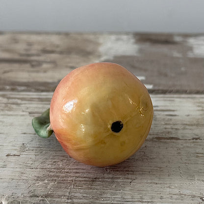 Antique Celluloid Pear Tape Measure in Coquilla Nut Base