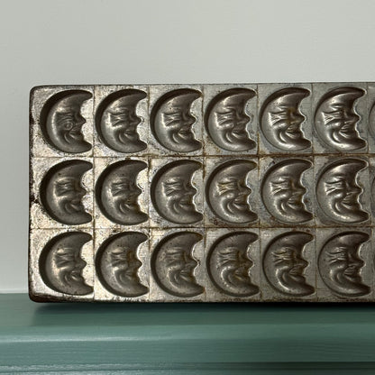 Anton Reiche Antique Chocolate Mould – Crescent Moon Faces