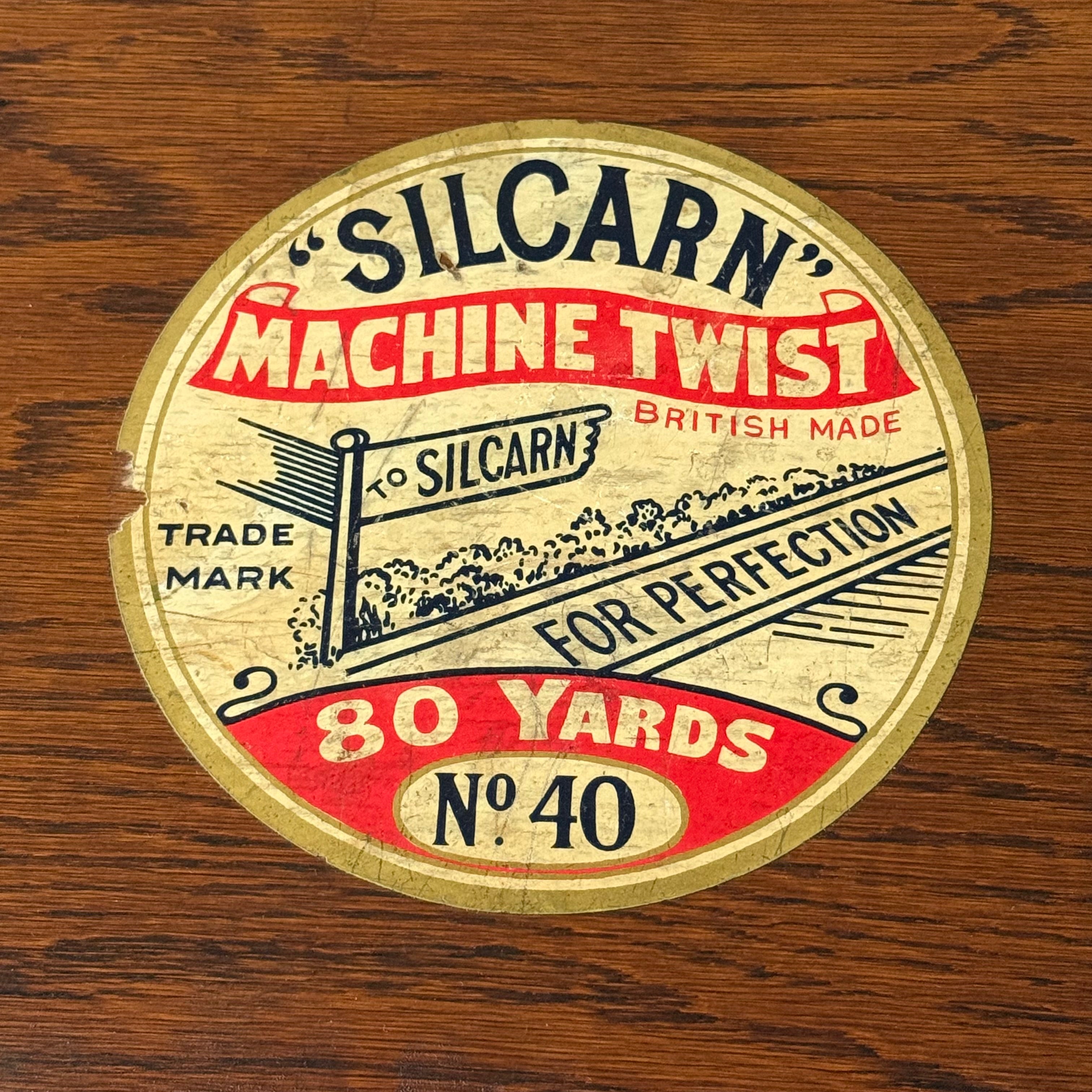 Rare Pre-War SILCARN Machine Twist British Haberdashery Shop Cabinet c.1930