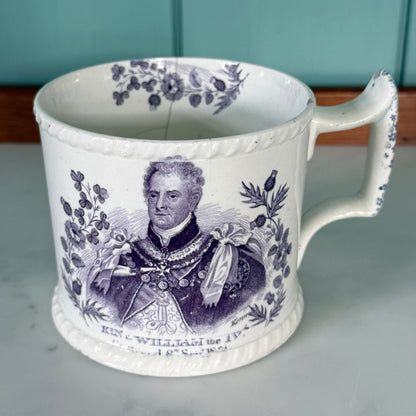 William IV 1831 Coronation Pearlware Mug – C &amp; R