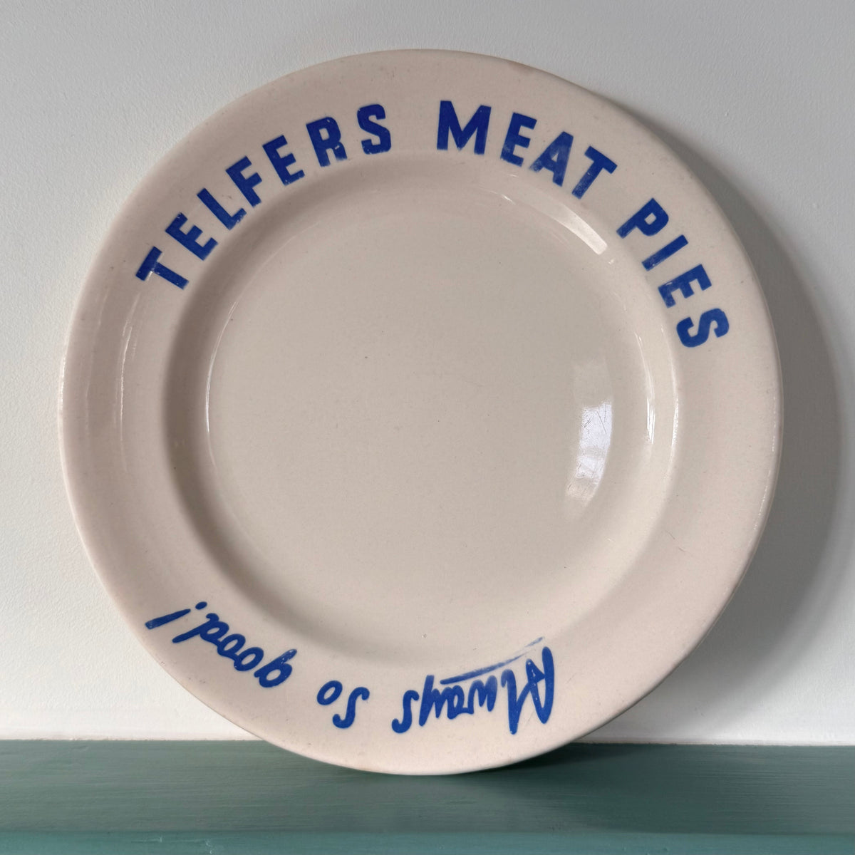 Vintage Telfers Meat Pies Advertising Plate