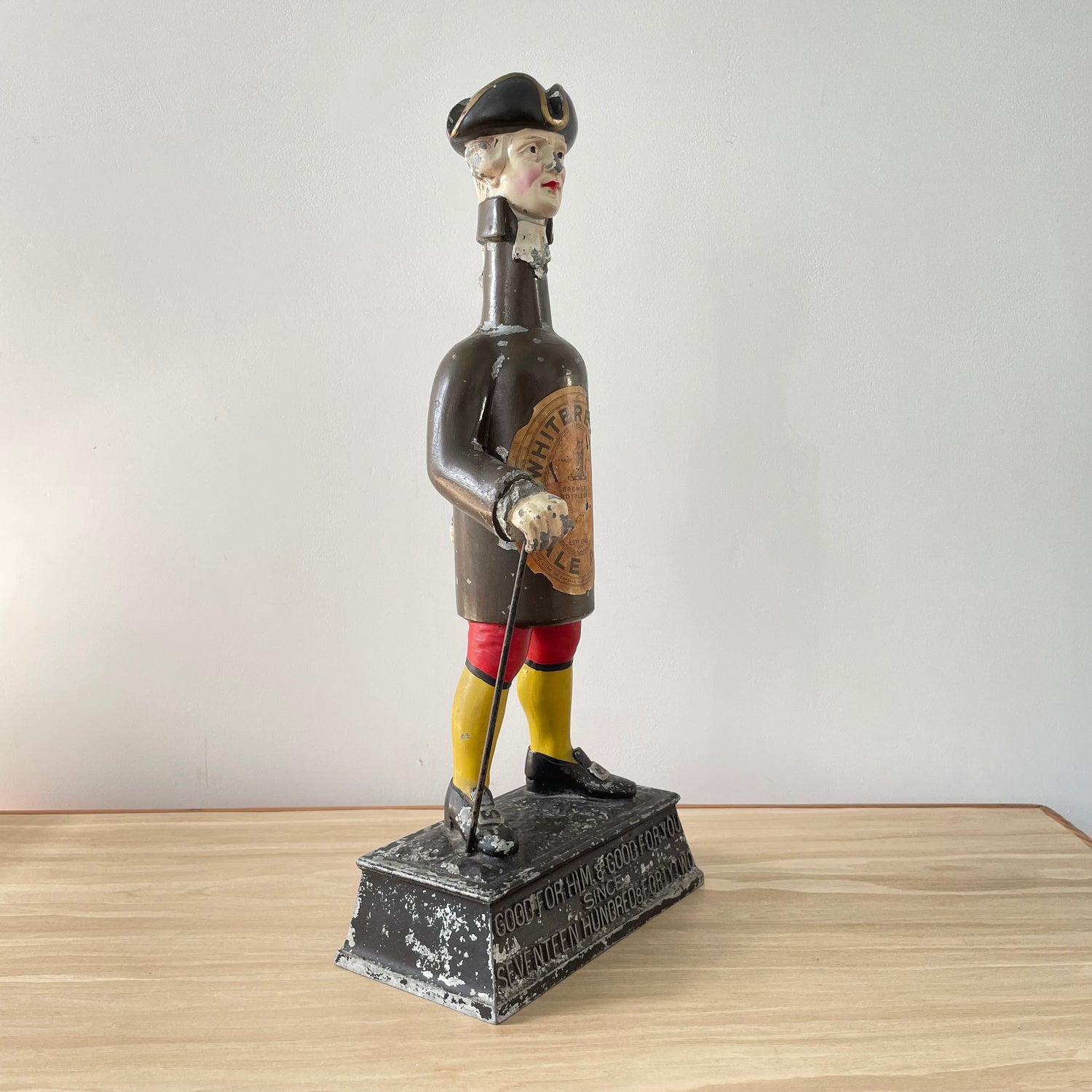 Antique Whitbread’s Pale Ale Toby Advertising Figure – Cast Metal Pub Display c.1930s