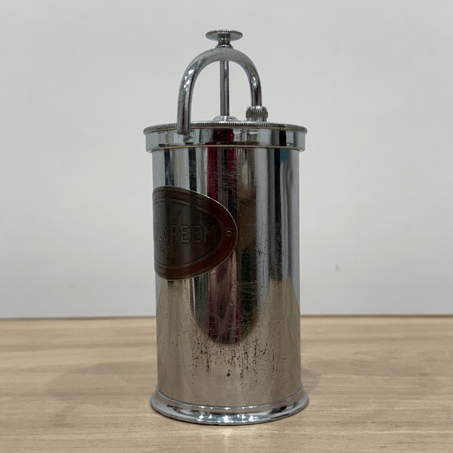 Vintage Brylcreem Chrome Pump Dispenser (REG)