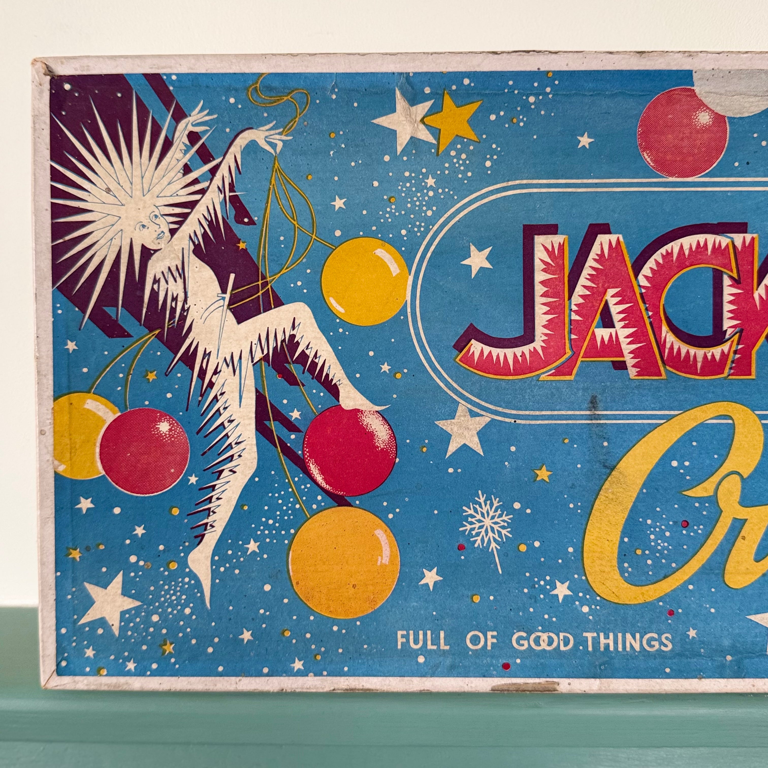 Vintage Mid Century Jack Frost Christmas Crackers Box
