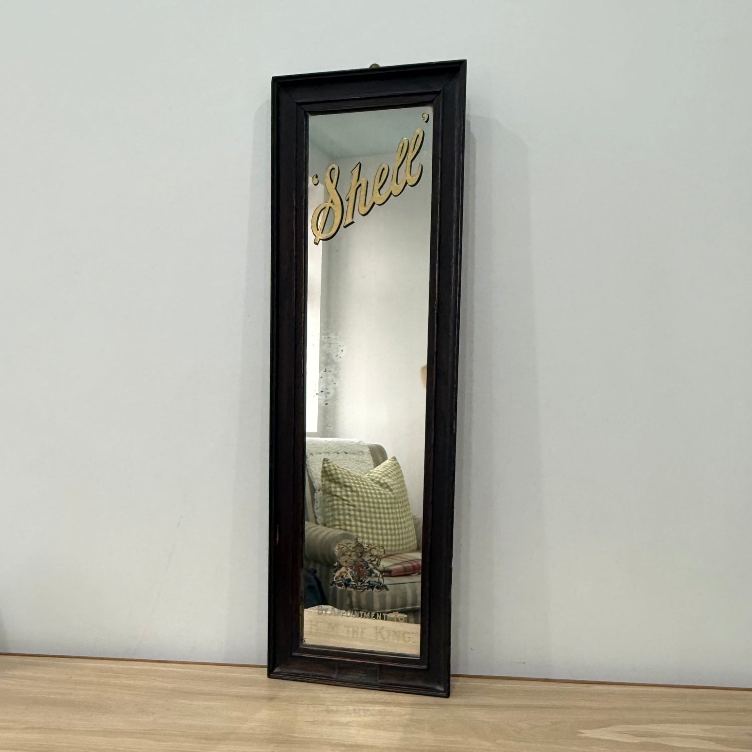 Vintage Shell Petrol Advertising Mirror Royal Warrant British Petroleum BP 1930s
