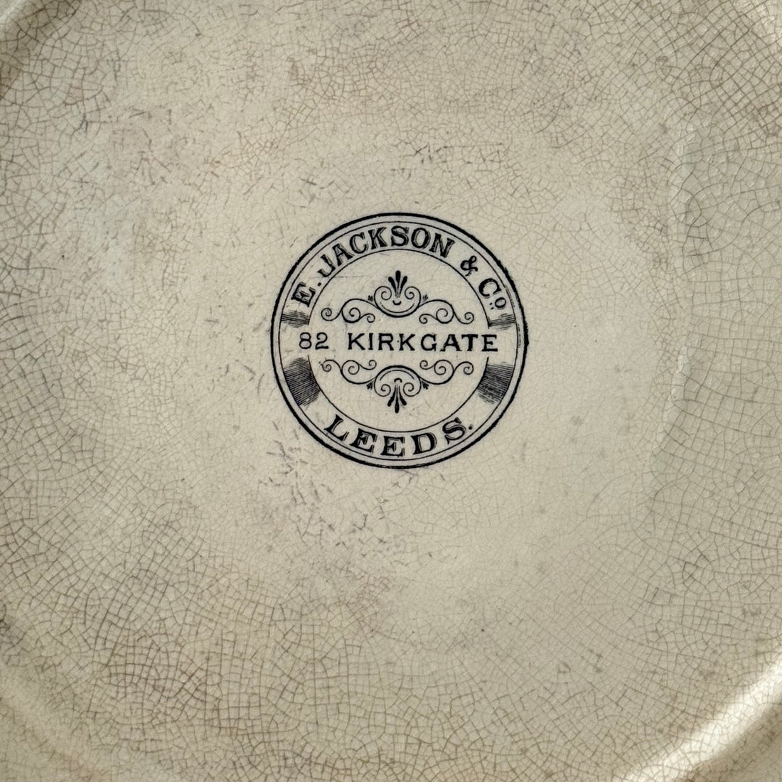 Victorian White Ironstone Grocers Slab E. Jackson &amp; Co Leeds