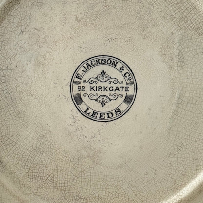 Victorian White Ironstone Grocers Slab E. Jackson &amp; Co Leeds