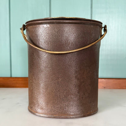 Antique Shenfield Hall Dairy Pail Country House Milk Pail Brass Fittings