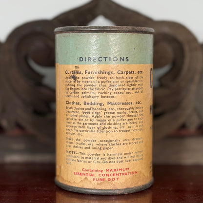 Vintage Cooper’s Moth Powder DDT Tin Empty Advertising Collectable