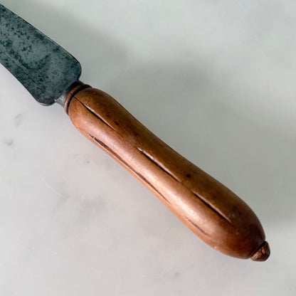 Antique Allinson Bread Knife Carved Treen Handle