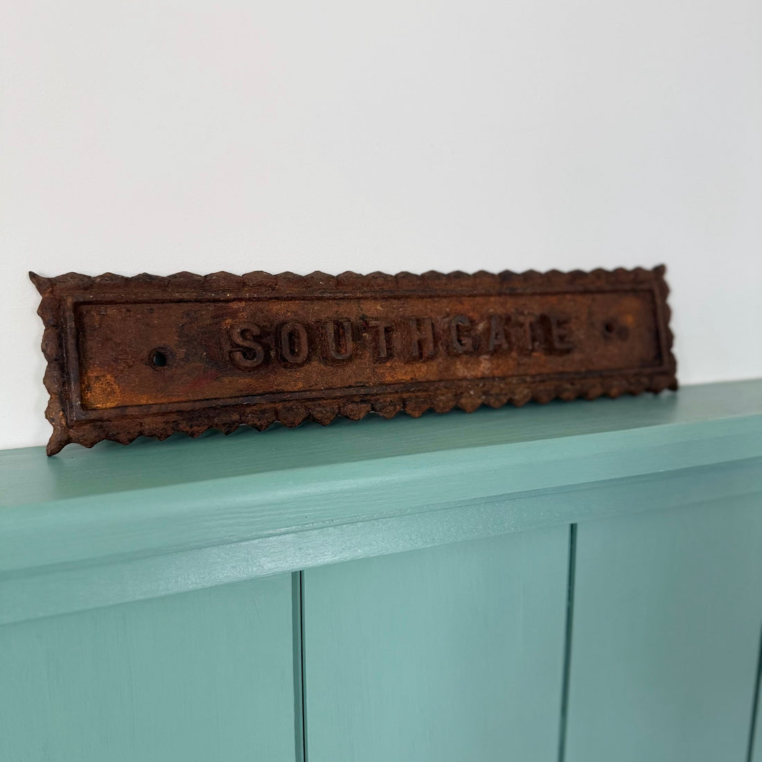 Antique Cast Iron Southgate Street Sign Plaque