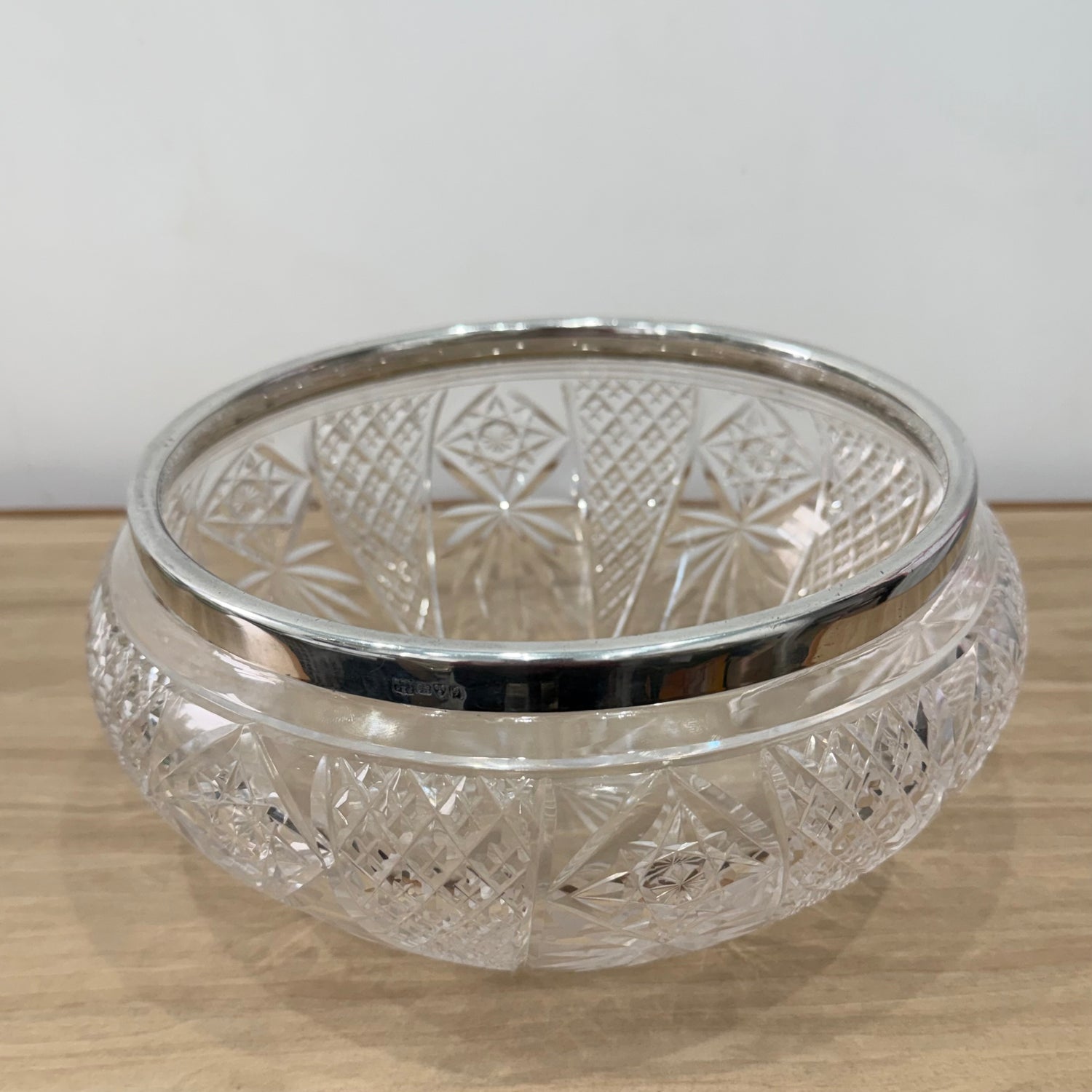 Silver rimmed bowl