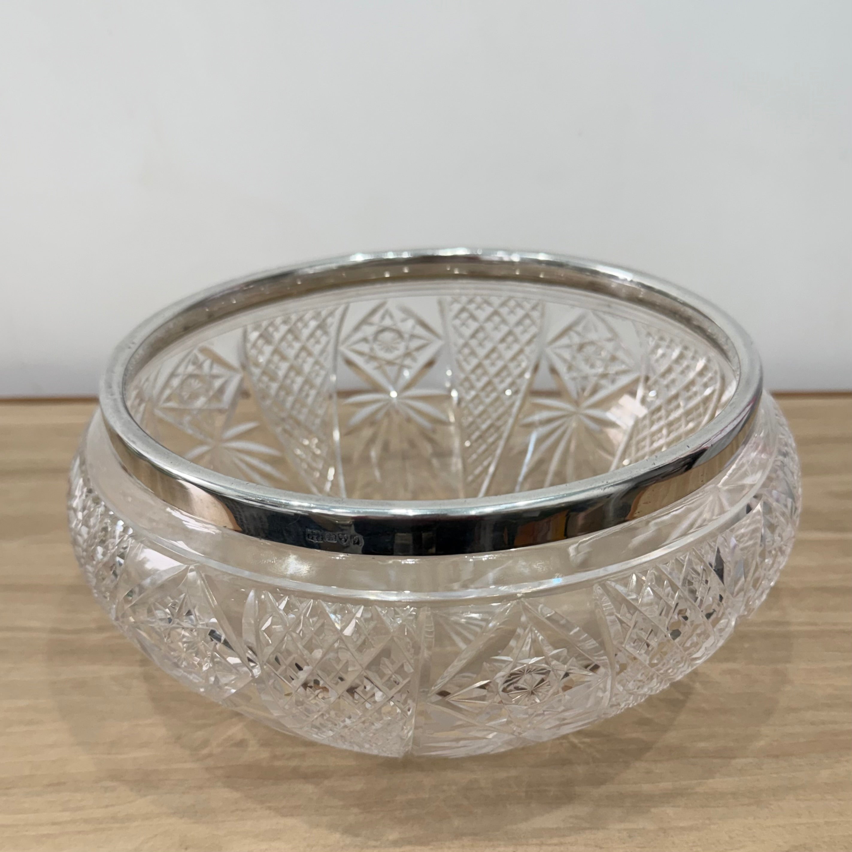 Silver rimmed bowl