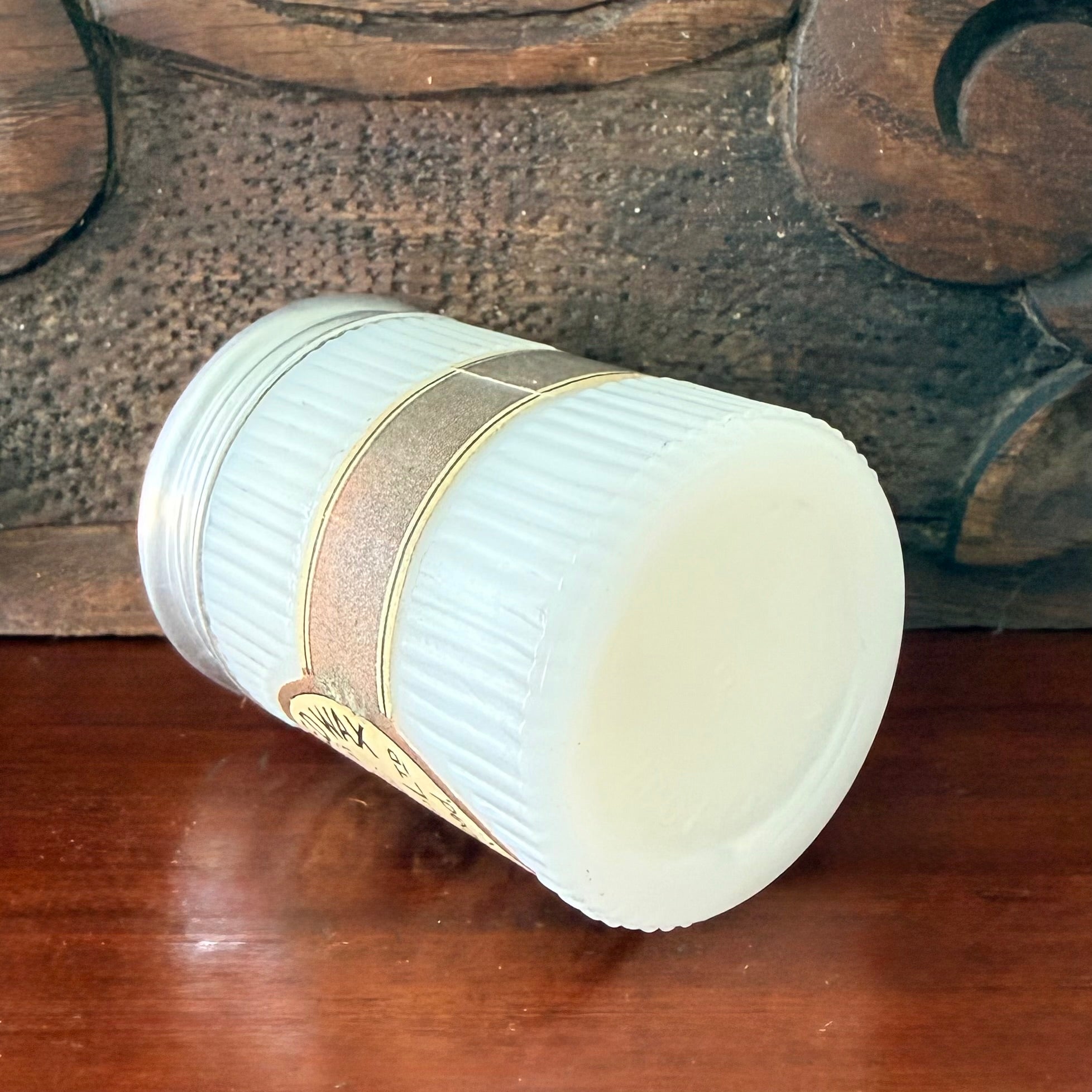 Dearborn Mercolized Wax Jar London Art Deco Vanity Pot