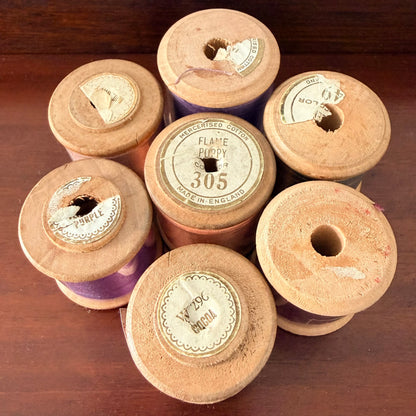 Vintage Peri-Lusta Wooden Cotton Reels Collection