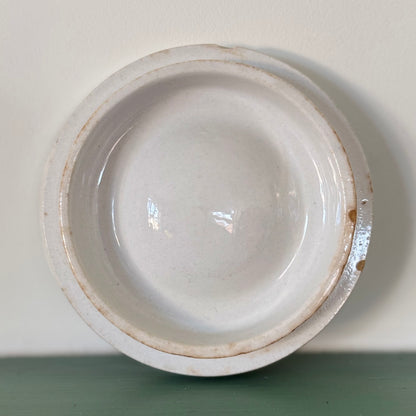 Late Victorian White Ironstone Curry Rice Storage Jar with Lid