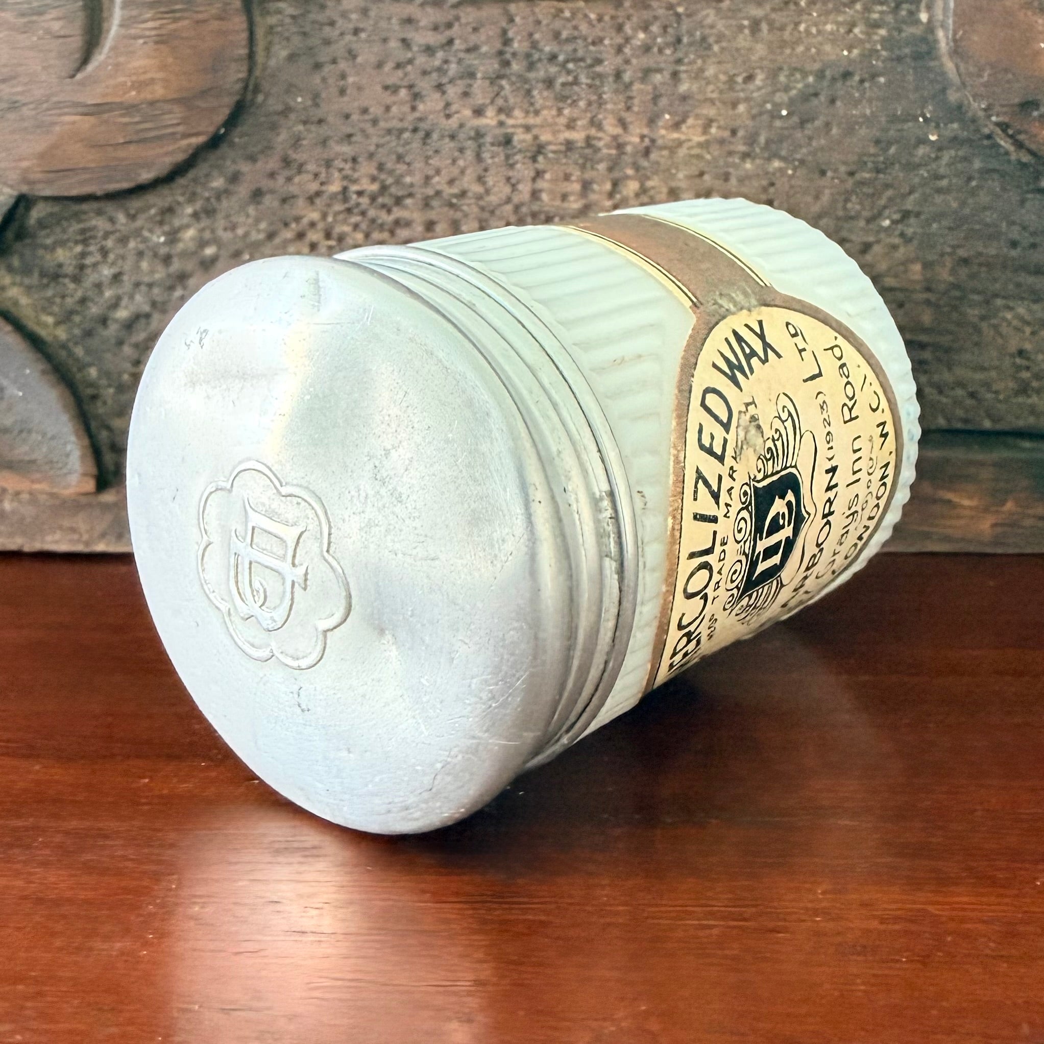 Dearborn Mercolized Wax Jar London Art Deco Vanity Pot