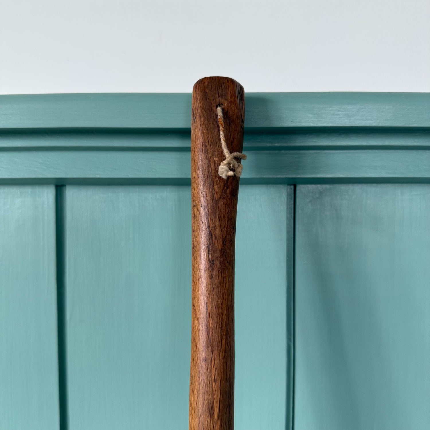 Vintage Treen Dairy Spoon Long Hand Carved Wooden Kitchen Spoon