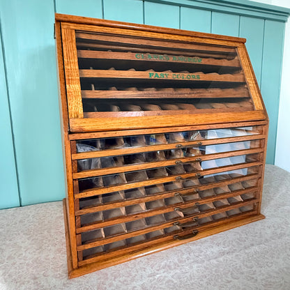 Vintage Clark’s Anchor Embroidery Cotton Display Cabinet