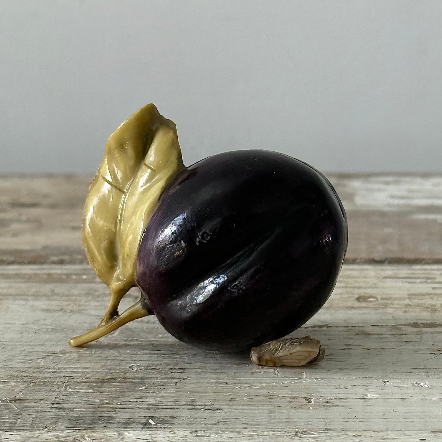 Antique Celluloid Plum Tape Measure with Fly Pull