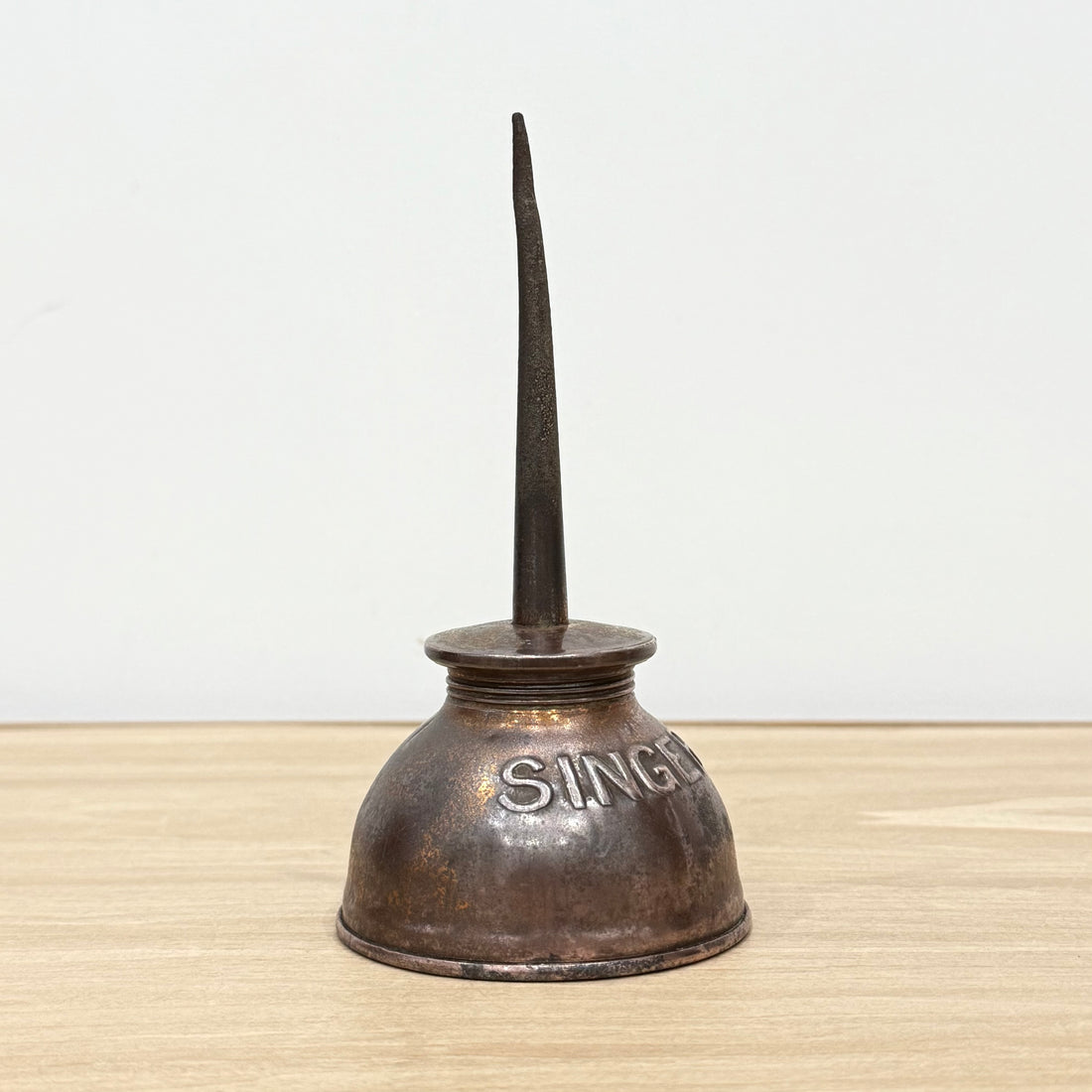 Antique Singer Industrial Sewing Machine Oil Can, Embossed, Cleaned