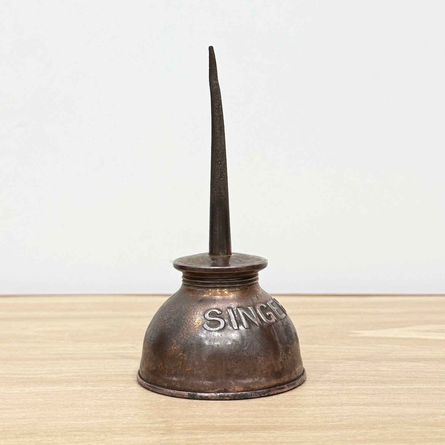 Antique Singer Industrial Sewing Machine Oil Can, Embossed, Cleaned