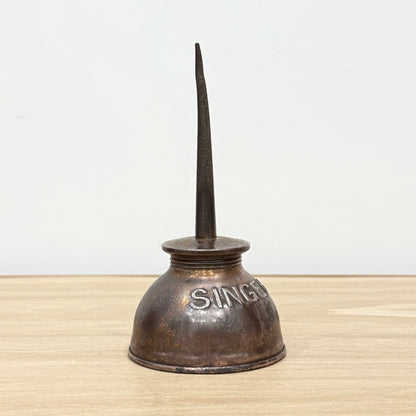 Antique Singer Industrial Sewing Machine Oil Can, Embossed, Cleaned